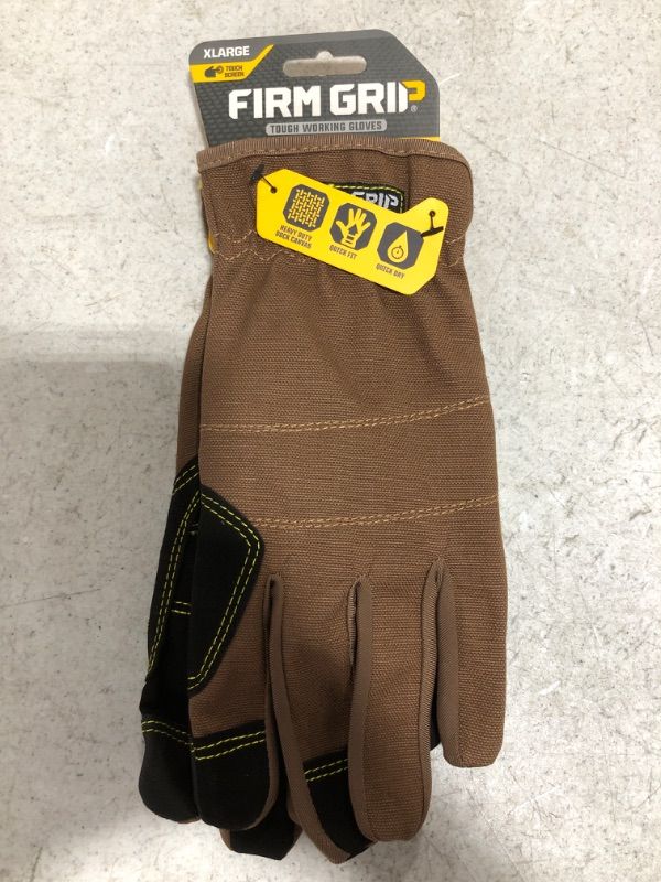 Photo 2 of FIRM GRIP Duck Utility Extra Large Glove (1-Pair), Brown
