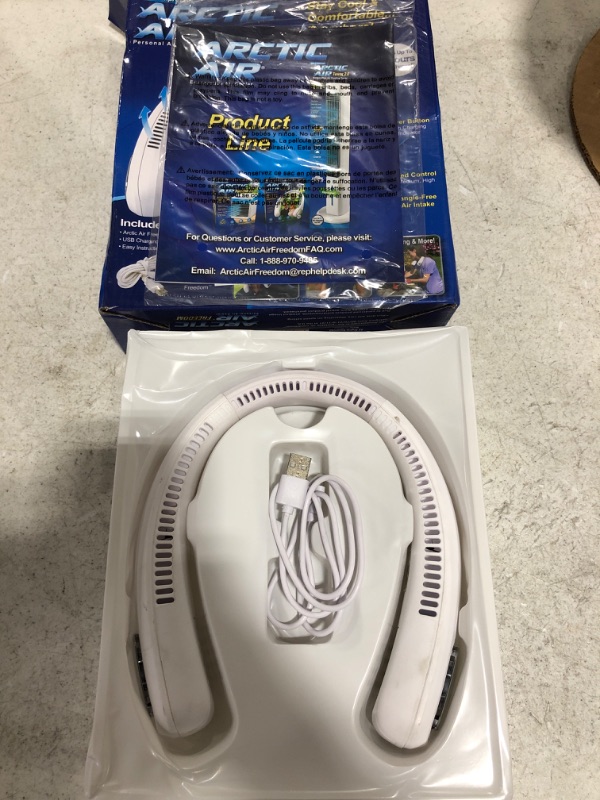 Photo 2 of ARCTIC AIR Personal Hands Free Air Cooler & Purifier, White. PRIOR USE.
