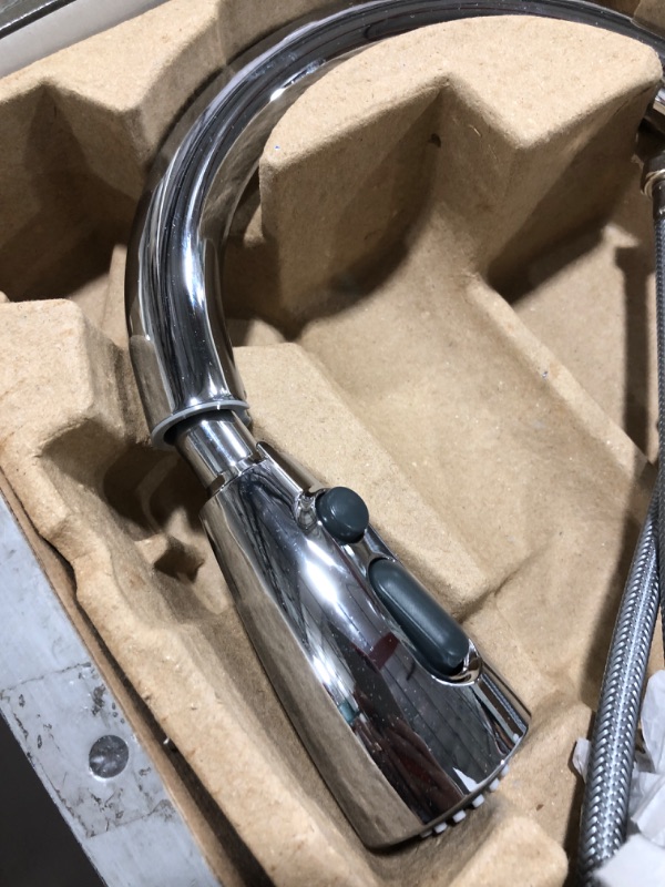 Photo 5 of AMERICAN STANDARD Fairbury 2S Single-Handle Pull-Down Sprayer Kitchen Faucet in Stainless Steel. NEW, OPEN BOX. 
