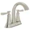 Photo 1 of AMERICAN STANDARD Rumson 4 in. Centerset 2-Handle Bathroom Faucet in Brushed Nickel. OPEN BOX. PRIOR USE. MISSING HARDWARE. 
