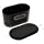 Photo 1 of 2 PACK Mindful Design 2-in-1 Tall Modern Bread Box With Cutting Board Lid (Black). 
