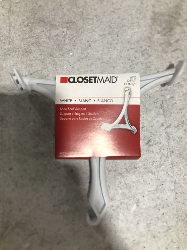 Photo 3 of CLOSETMAID 5.5 in. Shoe Shelf Support Bracket. LOT OF 2.
