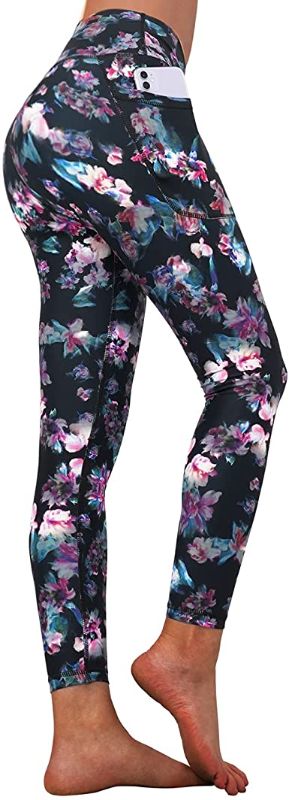 Photo 1 of Athletic Novelty Workout Leggings for Women with Pockets High Waisted Yoga Pants 4-Way Stretch Exercise Running Pants Lg