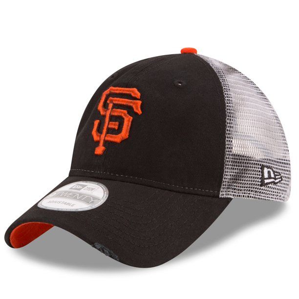 Photo 1 of Men's New Era Black San Francisco Giants Team Rustic 9TWENTY Adjustable Hat - OSFA