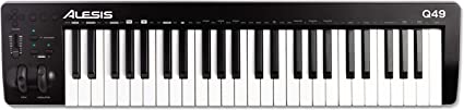 Photo 1 of Alesis Q49 MKII - 49 Key USB MIDI Keyboard Controller with Full Size Velocity Sensitive Synth Action Keys and Music Production Software Included