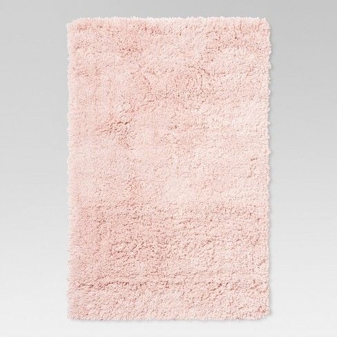 Photo 1 of 4'x5'6" Plush Shag Washable Accent Rug Pink - Room Essentials™