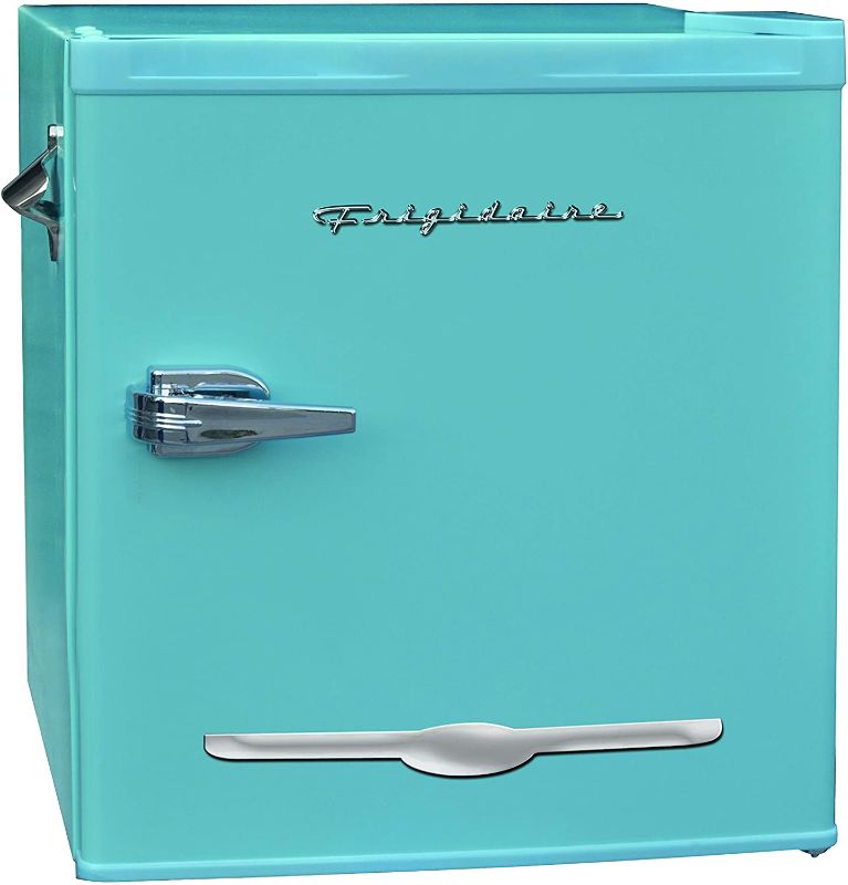 Photo 1 of Frigidaire EFR176-BLUE 1.6 cu ft Blue Retro Fridge with Side Bottle Opener. for The Office, Dorm Room or Cabin
