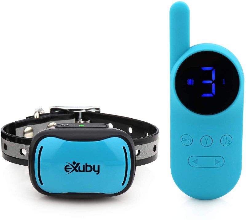 Photo 1 of eXuby - Tiny Shock Collar for Small Dogs 5-15lbs - Smallest Collar on The Market - Sound, Vibration, & Shock - 9 Intensity Levels - Pocket-Size Remote - Long Battery Life - Water-Resistant
