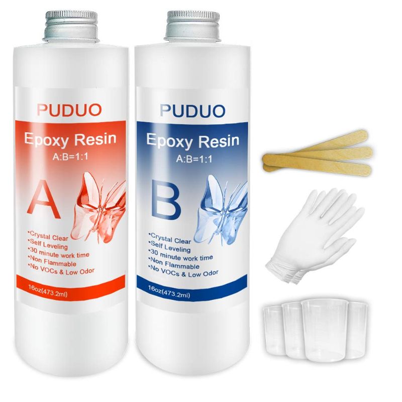 Photo 1 of 32 Oz PuDuo Epoxy Resin Casting and Coating Kit for Art, Jewelry, Crafts