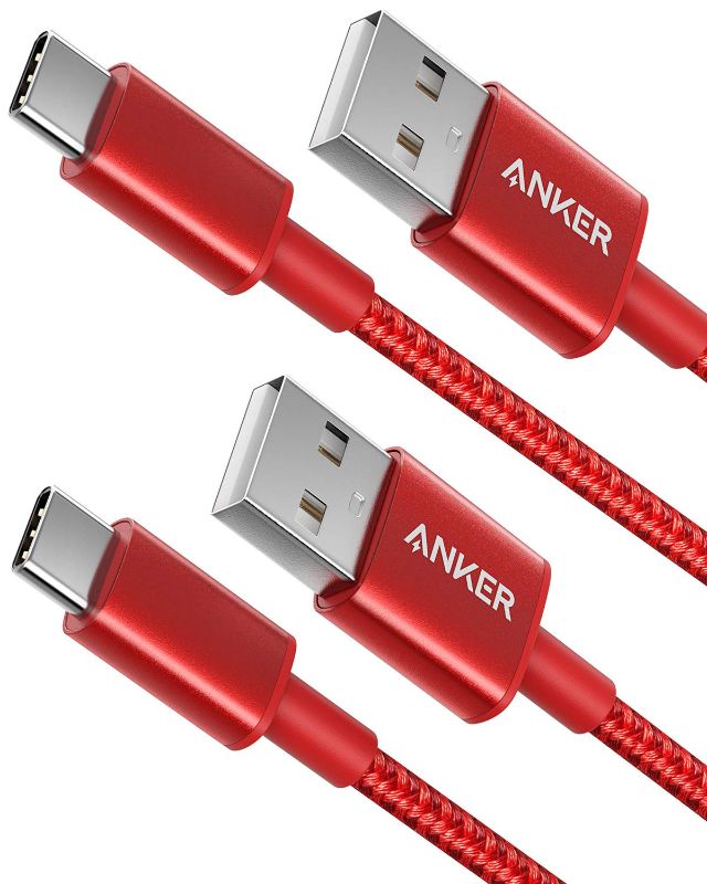 Photo 1 of USB Type C Cable, Anker [2-Pack 3Ft] Premium Nylon USB-C to USB-A Fast Charging Type C Cable, for Samsung Galaxy S10 / S9 / S8 / Note 8, LG V20 / G5 / G6 and More(Red)
