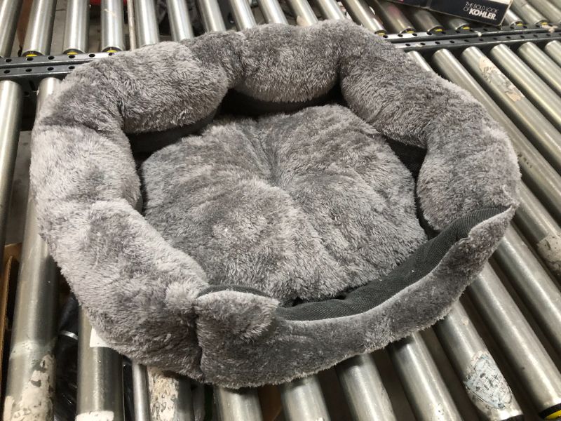 Photo 1 of 21 X 16 INCHES GREY 2 PIECE FUZZY PET BED