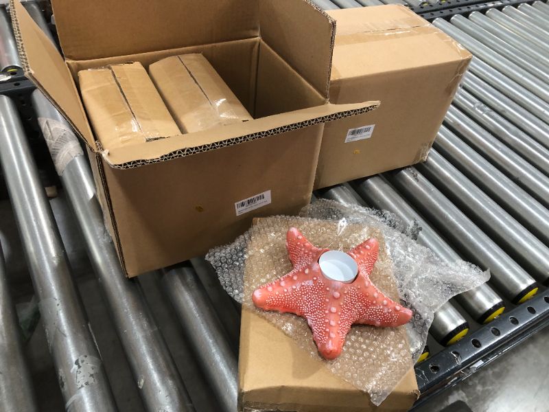 Photo 2 of 2 BOXES SAILINGSTORY Beach Decor Starfish Tealight Candle Holder, Beach Bathroom Decor Coastal Nautical Decor Set of 3 Pack, TEA LIGHT CANDLES NOT INCLUDED
