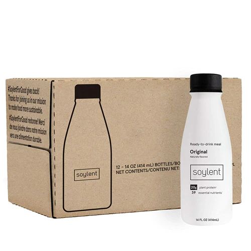 Photo 1 of 3 BOXES Soylent Plant Protein Meal Replacement Shake Original Flavor -- 14 fl oz Each / Pack of 12, BEST BY 03 OCT 2021