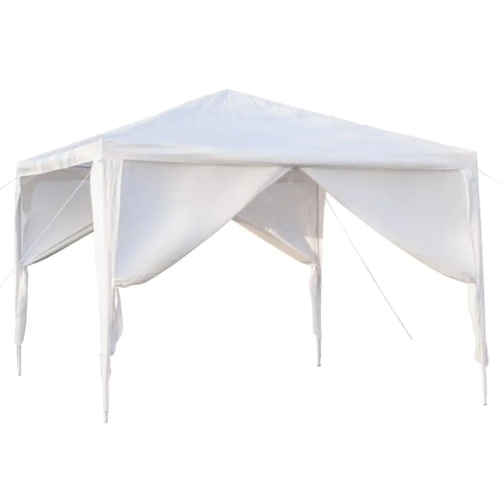 Photo 1 of 10 ft. x 10 ft. White Party Wedding Tent Canopy 4 Sidewall