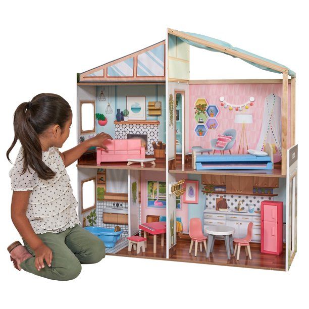 Photo 1 of KidKraft Designed by Me™: Magnetic Makeover Wooden Dollhouse with Accessories
