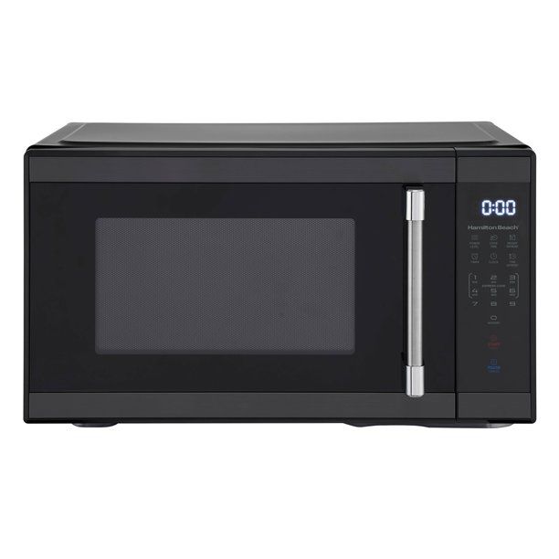 Photo 1 of Hamilton Beach 1.1 cu. ft. 1000 W Mid Size Microwave Oven, 1000W, Black Stainless Steel
