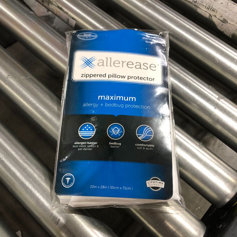 Photo 2 of AllerEase Maximum Allergy Pillow Protector, Standard/Queen
