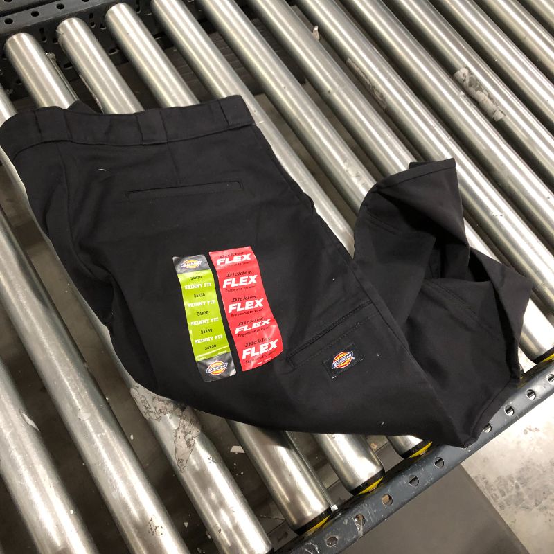 Photo 2 of Dickies Men's Flex Skinny Straight Fit Double Knee Work Pants Black, 34" - Men's Work Bottoms at Academy Sports
