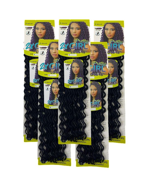 Photo 1 of 2X Pretty Girl Faux Locs Crochet Hair Naturall Braid Series - Premium Synthetic Quality 5Packs (18, 1)
