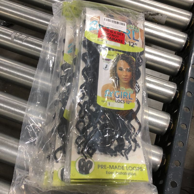 Photo 2 of 2X Pretty Girl Faux Locs Crochet Hair Naturall Braid Series - Premium Synthetic Quality 5Packs (18, 1)
