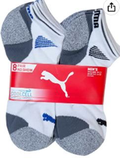 Photo 1 of PUMA Mens No Show Socks, White 10 Pair
