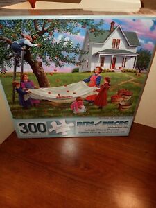 Photo 1 of 300 Piece John Sloane Art Puzzle " Bushels of Fun" Large Format 18"x 24" NEW