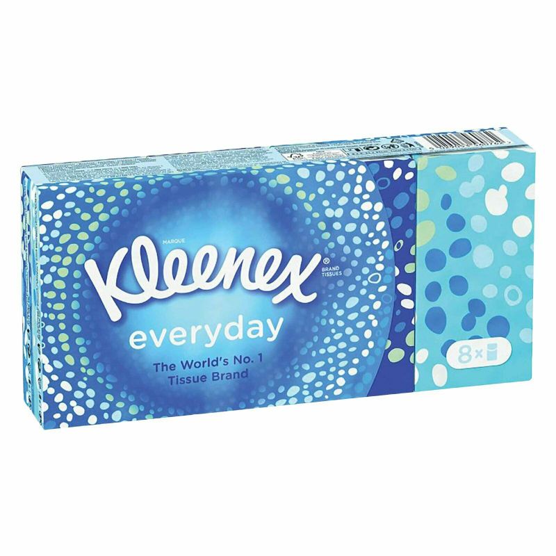 Photo 1 of 5 PACK KLEENEX Everyday Travel Size Tissues 1 Package with 8 Individual Packs