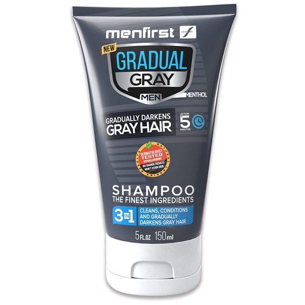 Photo 1 of 2 PACK Menfirst Gradual Gray 3-in-1 Grey Reducing Men's Shampoo & Conditioner, 5 fl Oz
