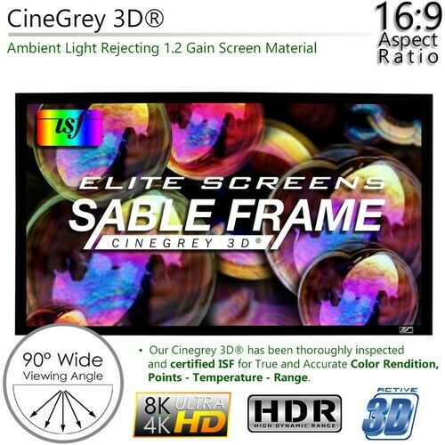 Photo 1 of Elite Screens - SableFrame Series 120" Projector Screen - Black