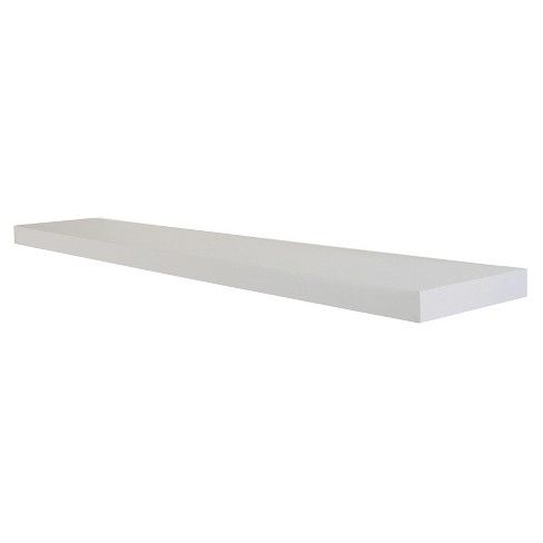 Photo 1 of 60" Slim Low Profile Floating Wall Shelf White - Inplace

