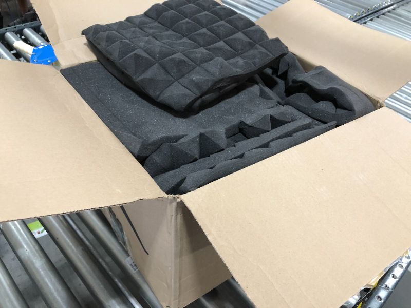 Photo 1 of 12 X 12 INCH SOUND INSULATION FOAM PIECES, BLACK, UNKNOWN COUNT