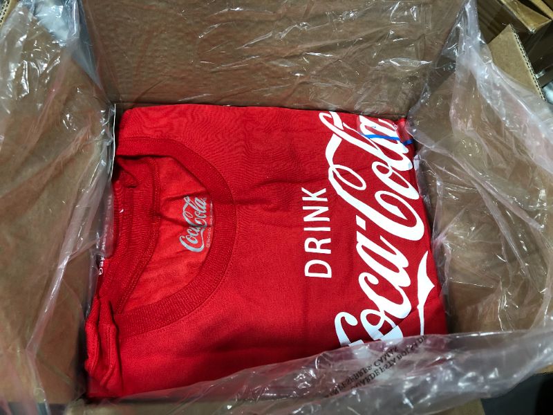 Photo 2 of BOX OF 6 Women's Coca-Cola Graphic Sweatshirt - Red Size L