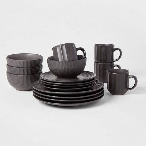 Photo 1 of 16pc Stoneware Ardencroft Dinnerware Set - Threshold™


