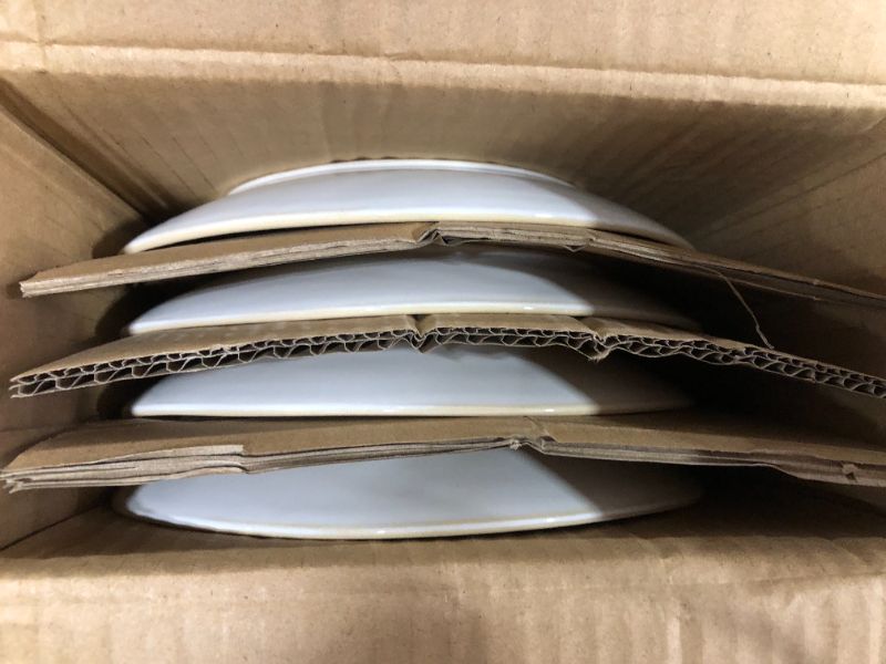Photo 2 of BOX OF 4 8" 4 Pack Stoneware Wethersfield Salad Plates White - Threshold™
