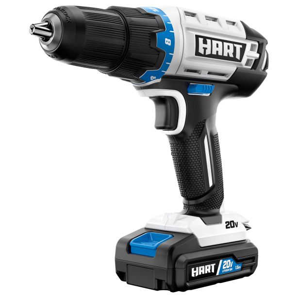 Photo 1 of HART 20-Volt Cordless 1/2-inch Drill/Driver Kit (1) 1.5Ah Lithium-Ion Battery
