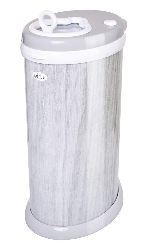 Photo 1 of Ubbi Steel Odor Locking, No Special Bag Required Money Saving, Awards-Winning, Modern Design, Registry Must-Have Diaper Pail, Woodgrain
