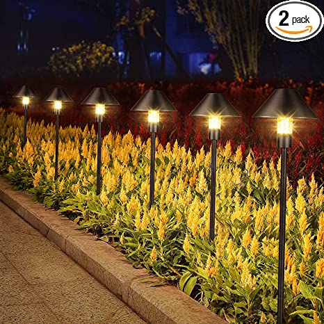 Photo 1 of 3-in-1 Led Landscape Pathway Lights Outdoor Waterproof, 3W 12V Low Voltage Path Lights with Stakes, Black Aluminum Warm White Plug in for Garden Yard Patio -3 Pack/Set, Total 2 Sets/6 Pack

