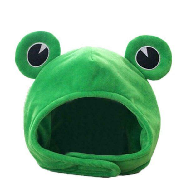 Photo 1 of CieKen Cartoon Funny Adorable Plush -Frog Hat Cosplay Costume Dress Up Hat
