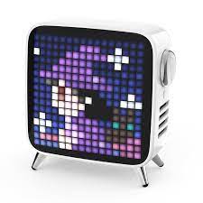 Photo 1 of Divoom Tivoo Max - Pixel Art Bluetooth Speaker with Hi-Res 40W Audio, 8in LED Display Decor APP Control for Home, Office, Gaming Room(White)
