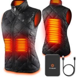 Photo 1 of NOMAKK Women's Heated Vest with 7.4V Battery not included , 4 Heating Zones
