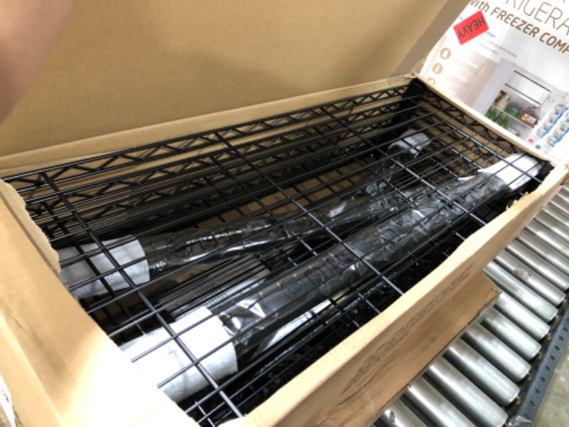 Photo 1 of Amazon Basics 5-Shelf Adjustable, Heavy Duty Storage Shelving Unit (350 lbs loading capacity per shelf), Steel Organizer Wire Rack, Black (36L x 14W x 72H)
