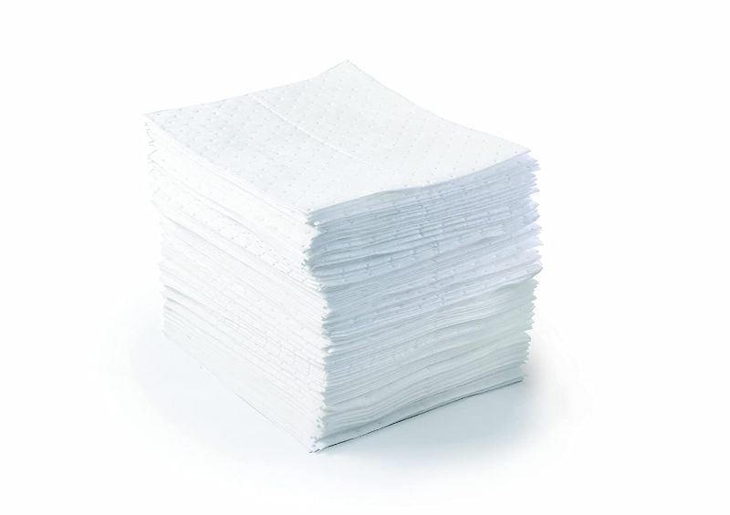 Photo 1 of Brady SPC BPO500 15" x 17" Light Weight Economical Oil Only Absorbent Pads - 100 ct
