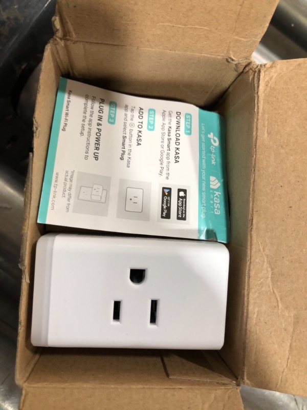 Photo 2 of Kasa Smart Plug HS103P2, Smart Home Wi-Fi Outlet Works with Alexa, Echo, Google Home & IFTTT, No Hub Required, Remote Control,15 Amp,UL Certified