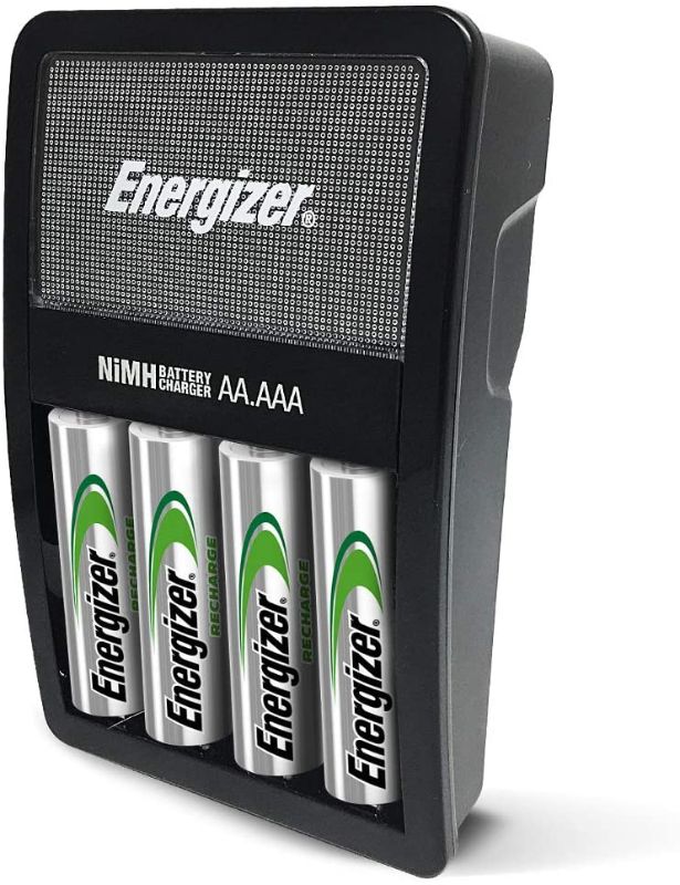 Photo 1 of Energizer Rechargeable AA and AAA Battery Charger with 4 Rechargeable AA Batteries, Recharge Value Battery Charger for Double A Batteries and Triple A Batteries
