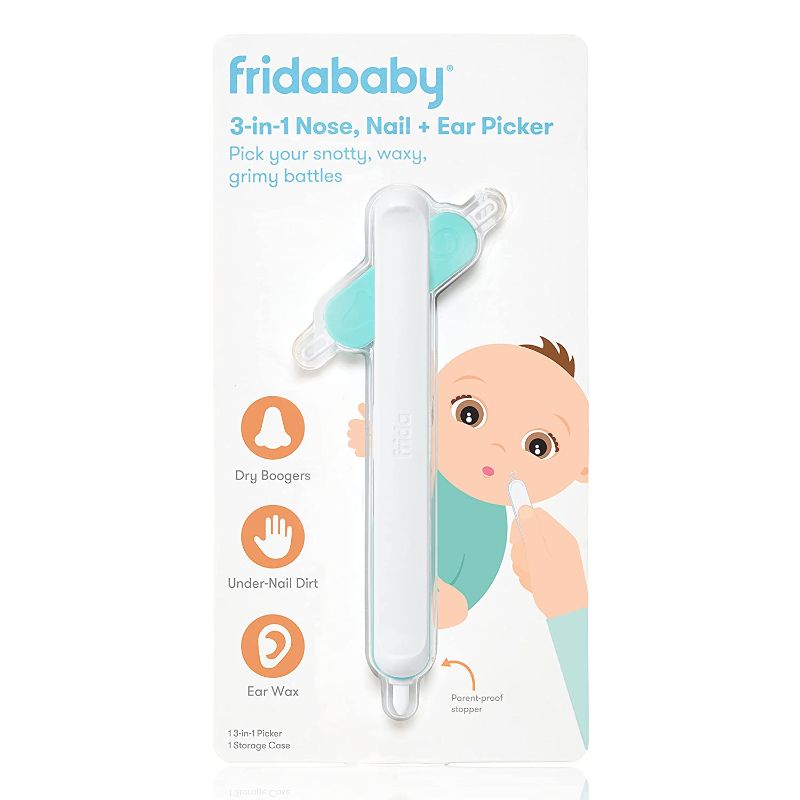 Photo 1 of FridaBaby 3-in-1 Nose, Nail + Ear Picker by Frida Baby the Makers of NoseFrida the SnotSucker, Safely Clean Baby's Boogers, Ear Wax & More
