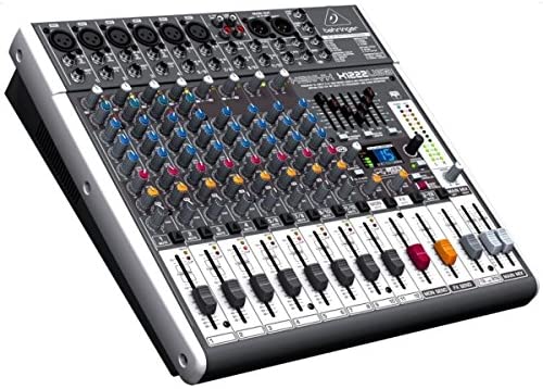 Photo 1 of Behringer XENYX X1222USB Premium 16-Input 2/2-Bus Mixer with XENYX Mic Preamps and Compressors, British EQ, 24-Bit Multi-FX Processor and USB/Audio Interface
