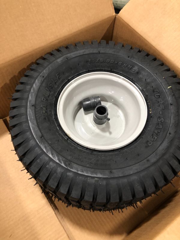 Photo 3 of 15x6.00-6nhs Front Tire Assembly Replacement for Craftsman Riding Mowers