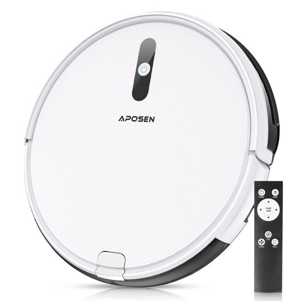 Photo 1 of Robot Vacuum, APOSEN Robotic Vacuum Cleaner, Self-Charging, 2.7" Ultra Slim and Quiet, with Multiple Cleaning Modes, Ideal for Pet Hair, Hard Floors and Carpets, A450
