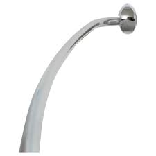 Photo 1 of 50" to 72" NeverRust Rustproof Adjustable Tension Curved Shower Rod Brushed Nickel - Zenna Home


