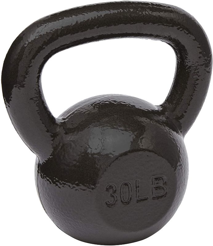 Photo 1 of Amazon Basics Cast Iron Kettlebell - 30 Pounds, Black
